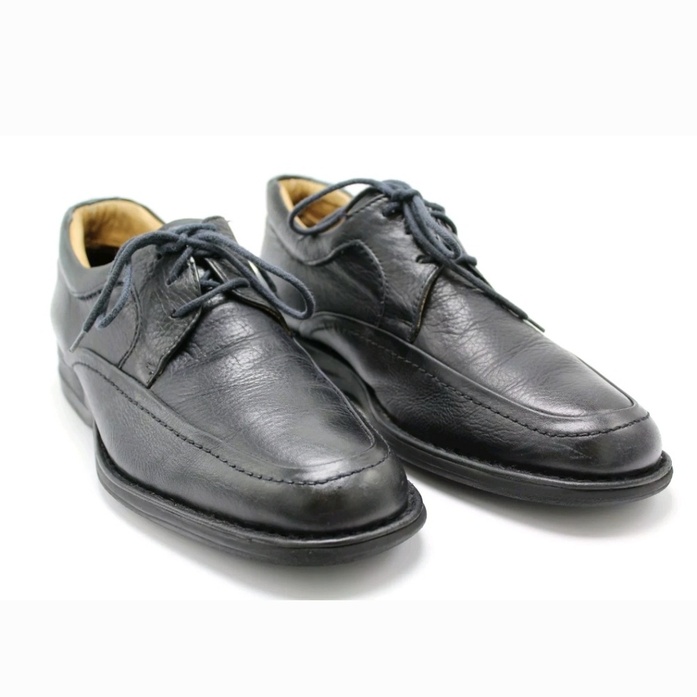 Democrata Men's Black Leather Oxfords Shoes Sz 9.5